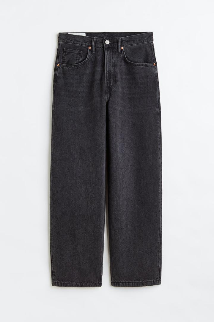 H & M - Baggy Jeans - Black