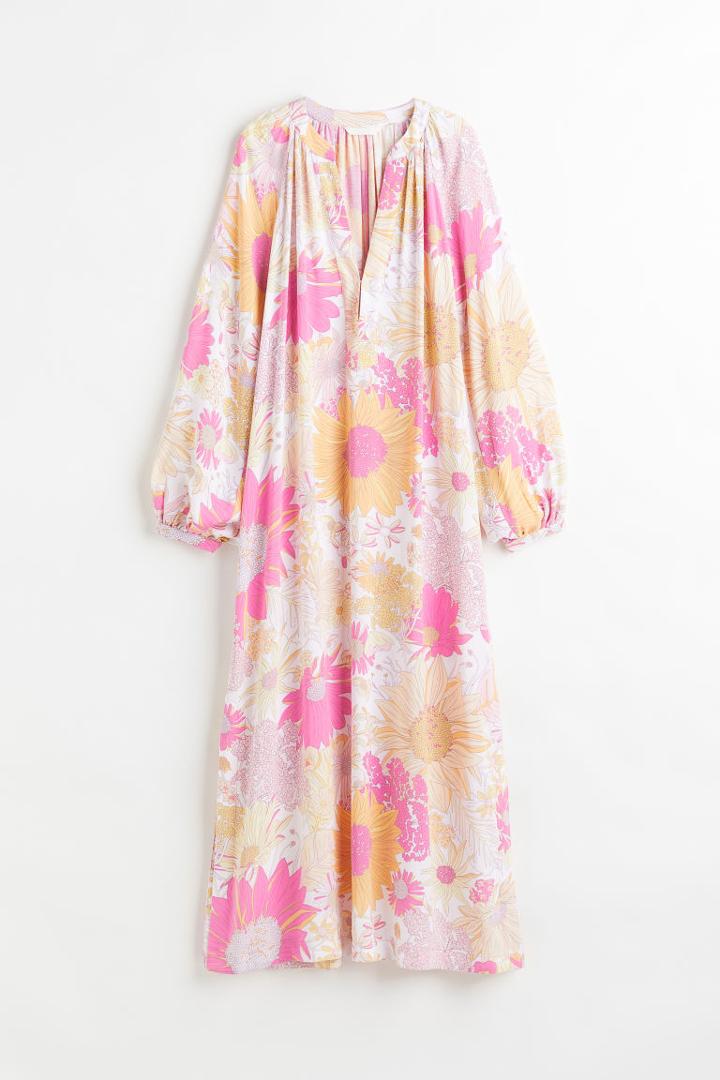 H & M - Wide-cut Dress - Pink