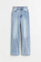 H & M - Wide High Jeans - Turquoise