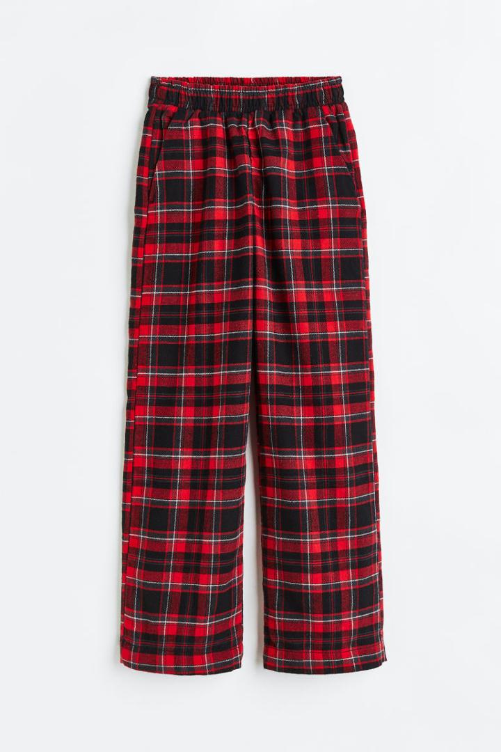 H & M - Cotton Pull-on Pants - Red