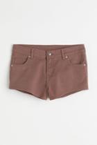H & M - Low Waist Twill Shorts - Beige