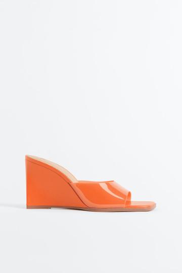 H & M - Wedge-heeled Mules - Orange