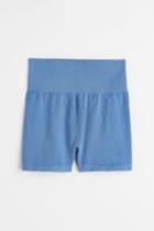 H & M - Seamless Sports Bike Shorts - Blue