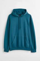 H & M - Relaxed Fit Hoodie - Turquoise