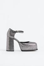 H & M - Block-heeled Mary Janes - Silver