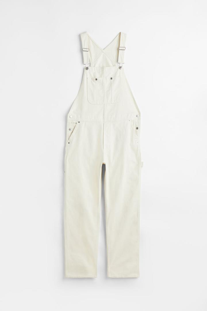 H & M - Relaxed Fit Overalls - White