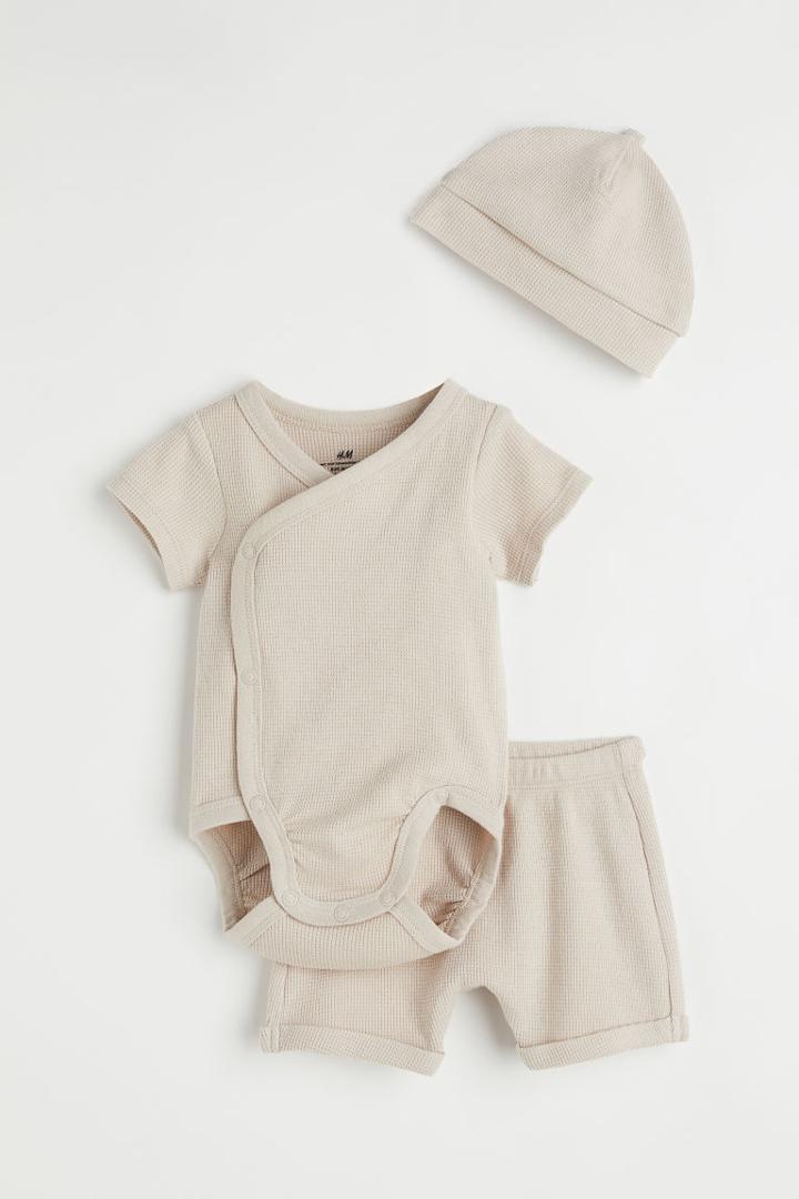 H & M - 3-piece Cotton Set - Brown