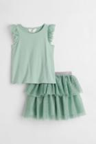 H & M - 2-piece Tulle Set - Green