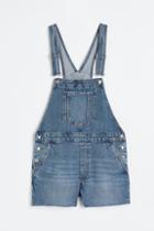 H & M - Twill Overall Shorts - Blue