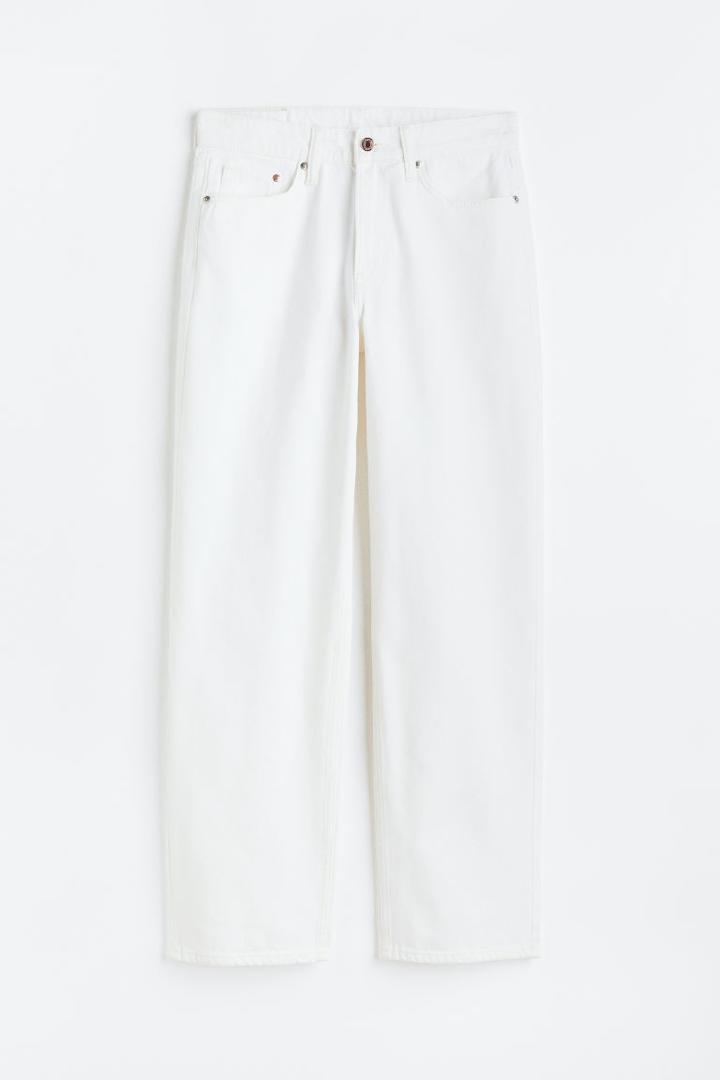 H & M - 90s Baggy Low Jeans - White