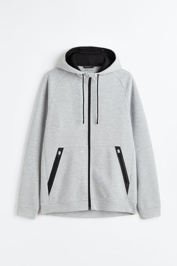 H & M - Sports Hoodie In Drymove™ - Gray