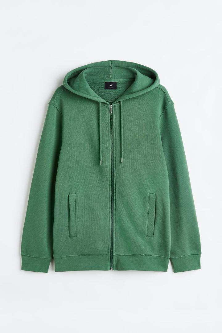 H & M - Regular Fit Hooded Jacket - Green