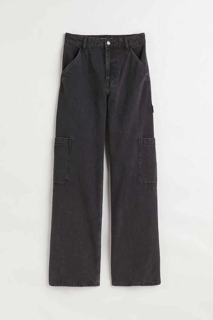 H & M - Wide-leg Cargo Pants - Gray