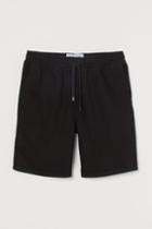 H & M - Regular Denim Jogger Shorts - Black