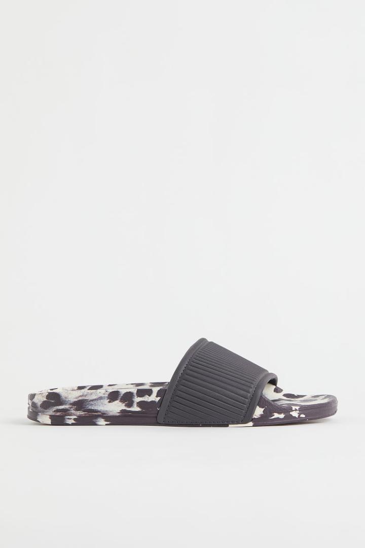 H & M - Fluted Pool Shoes - Gray