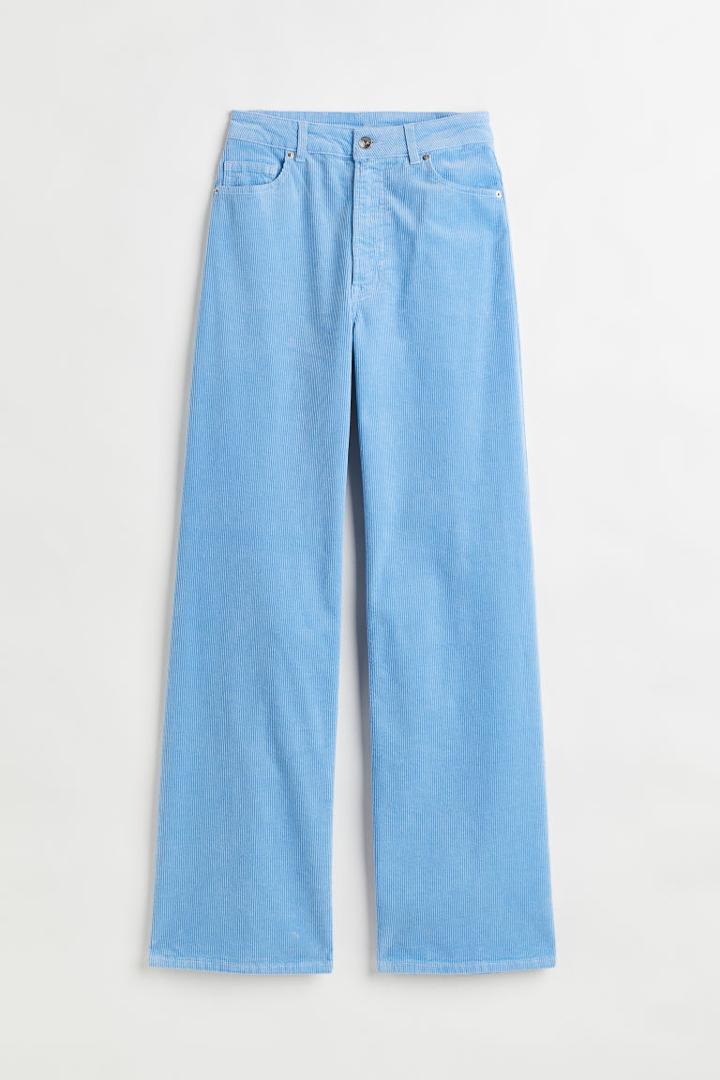 H & M - Corduroy Pants - Blue