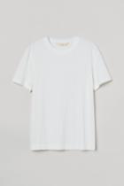 H & M - Silk-blend T-shirt - White