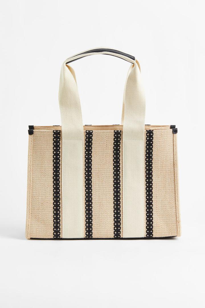 H & M - Jute-blend Tote Bag - Beige