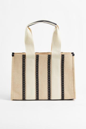 H & M - Jute-blend Tote Bag - Beige