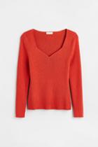 H & M - H & M+ Rib-knit Sweater - Orange
