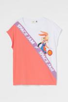 H & M - Printed Jersey Top - Orange