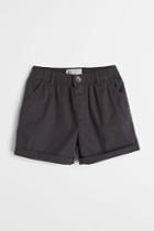 H & M - Cotton Poplin Shorts - Gray