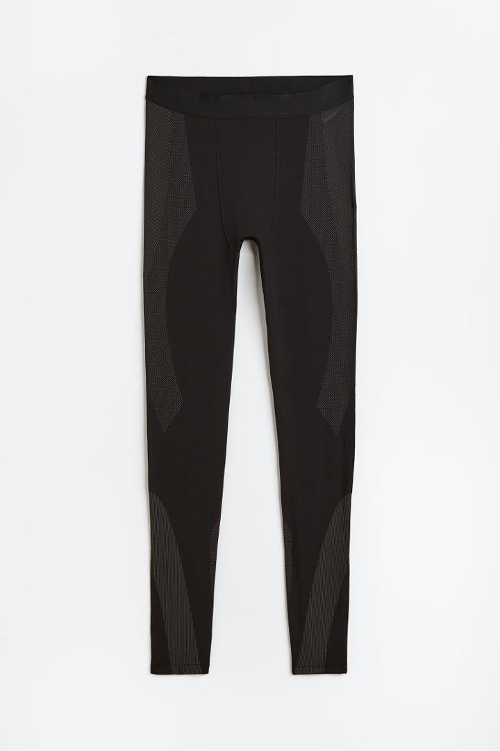 H & M - Drymove&trade; Seamless Sports Tights - Black