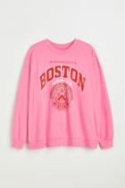 H & M - H & M+ Printed Sweatshirt - Pink