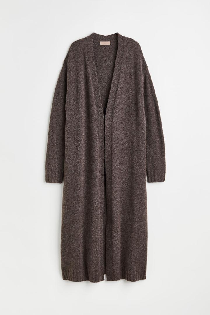 H & M - Long Cardigan - Brown