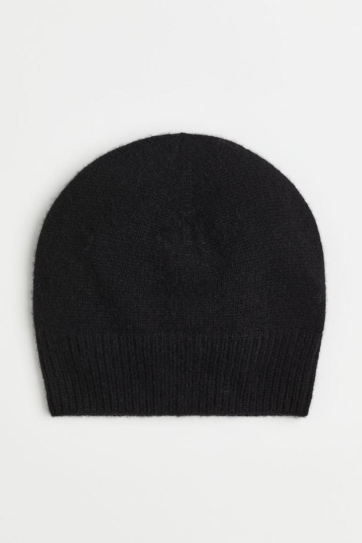 H & M - Knit Cashmere Hat - Black