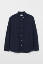 H & M - Regular Fit Oxford Shirt - Blue