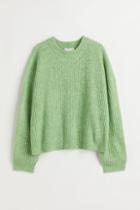 H & M - Rib-knit Sweater - Green