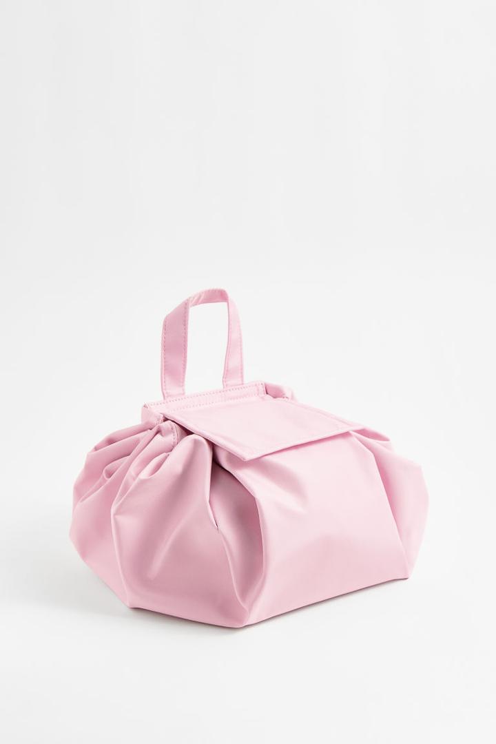 H & M - Lay Flat Drawstring Makeup Bag - Pink
