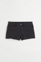 H & M - Denim Cargo Shorts - Black