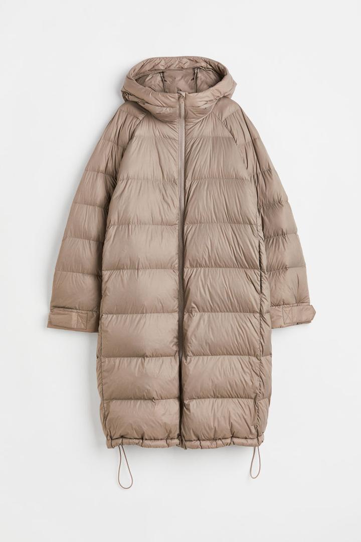 H & M - Knee-length Down Jacket - Brown
