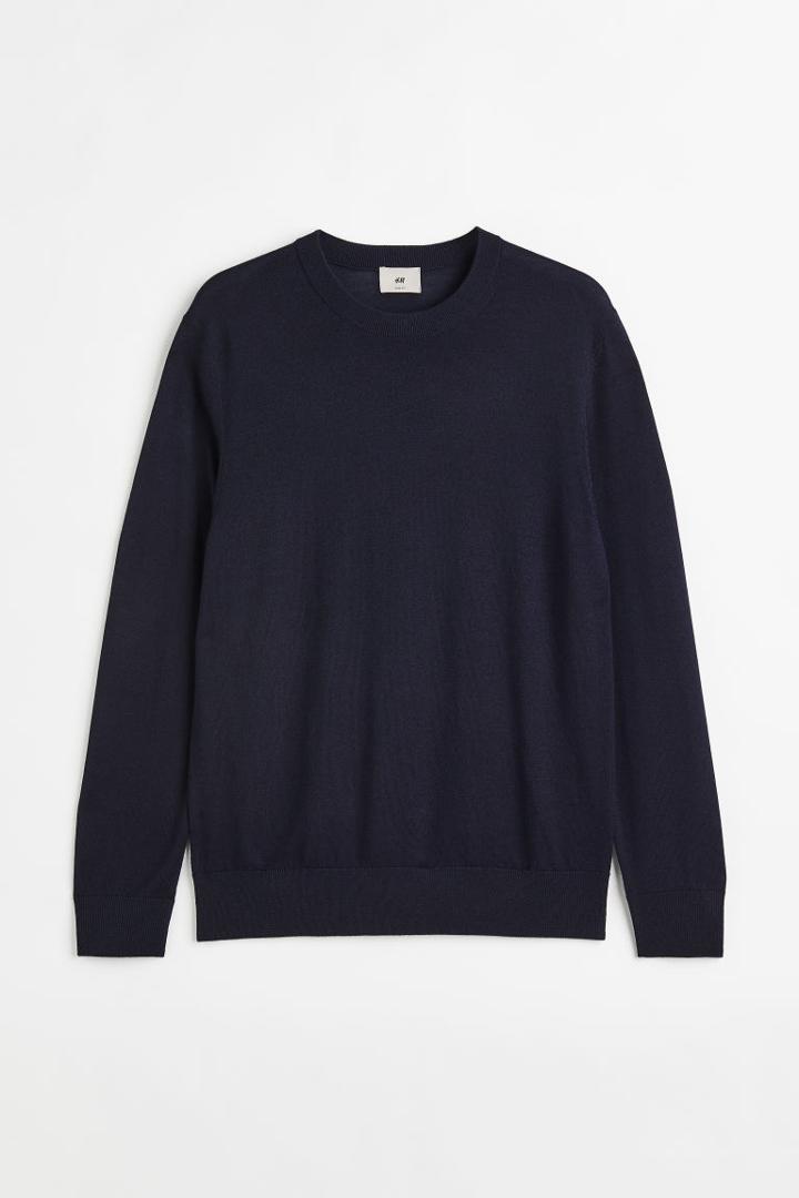 H & M - Merino Wool Sweater - Blue