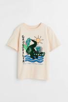 H & M - Flip-sequin T-shirt - Yellow