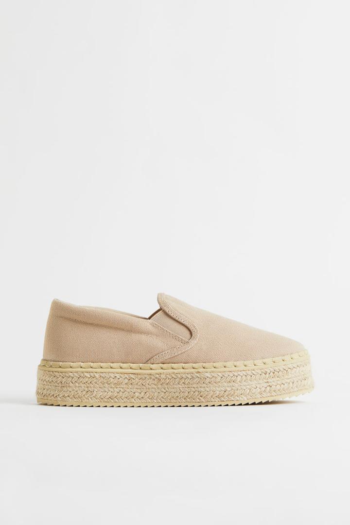 H & M - Platform Espadrilles - Beige