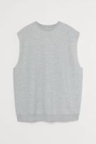 H & M - Sleeveless Sweatshirt - Gray
