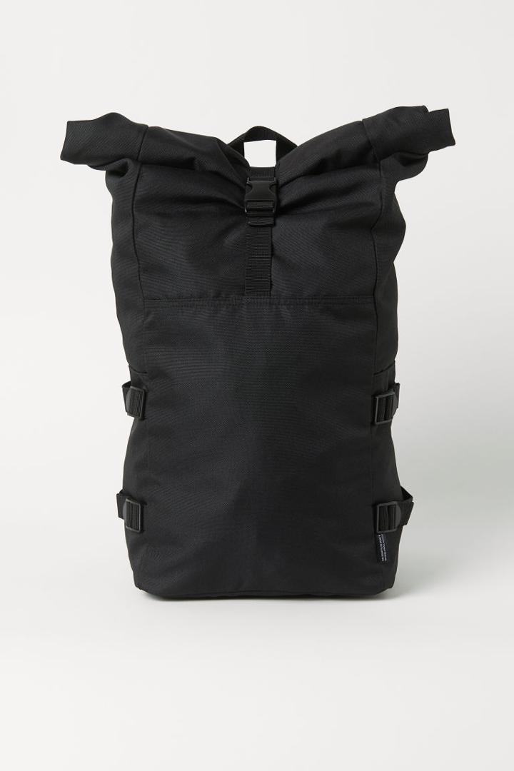 H & M - Roll-top Backpack - Black