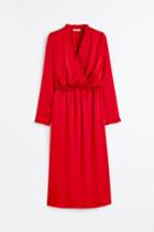 H & M - Mama Wrapover Nursing Dress - Red