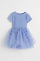 H & M - Tulle-skirt Dress - Blue