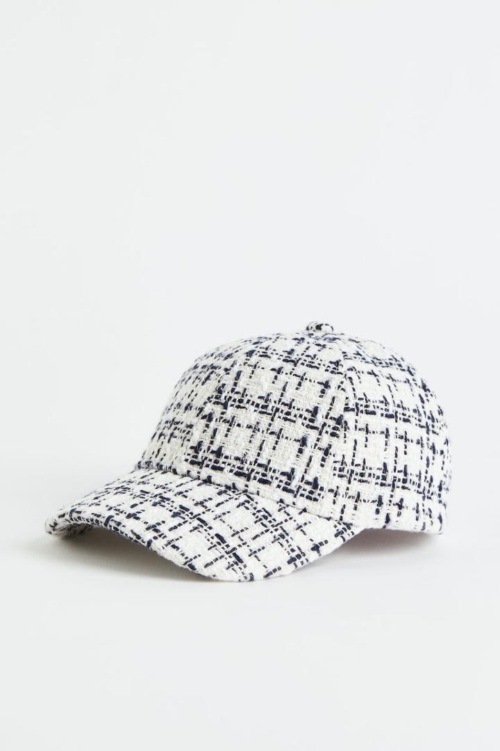 H & M - Textured Cap - White