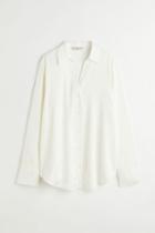 H & M - V-neck Blouse - White