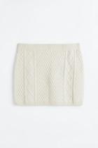 H & M - H & M+ Cable-knit Skirt - Beige
