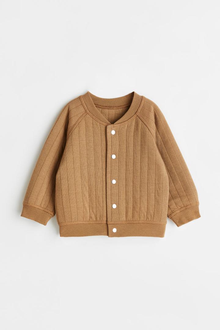 H & M - Quilted Cardigan - Beige