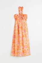 H & M - Long Halterneck Dress - Yellow