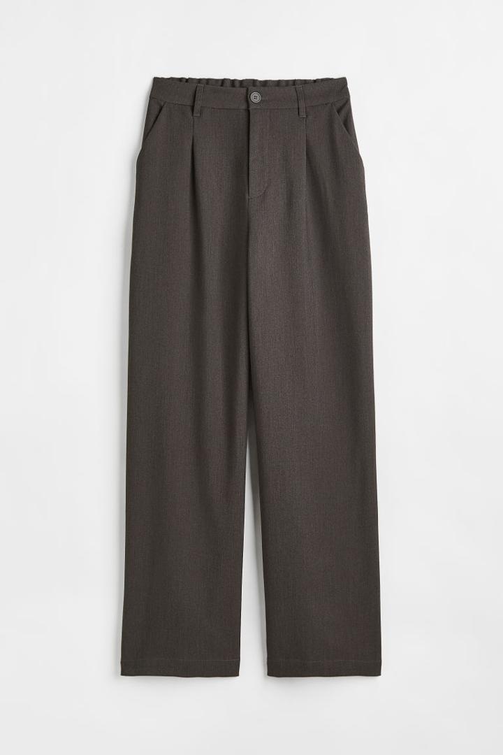 H & M - Wide-leg Pants - Gray