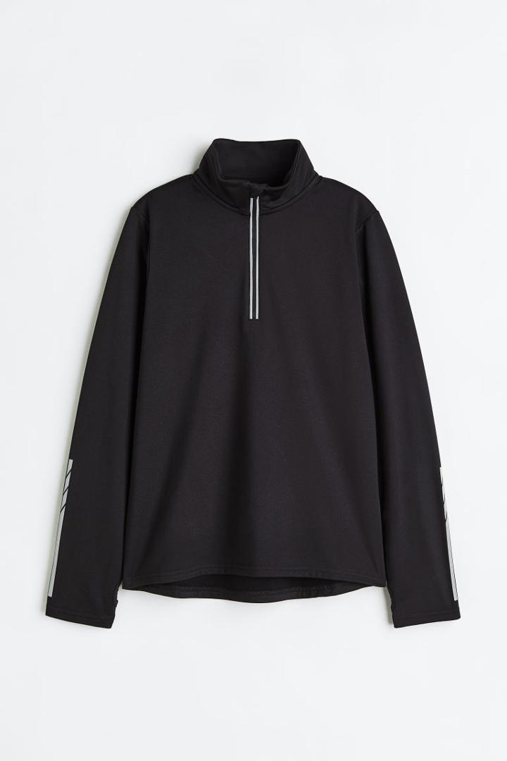 H & M - Mid Layer Pullover In Drymove&trade; - Black