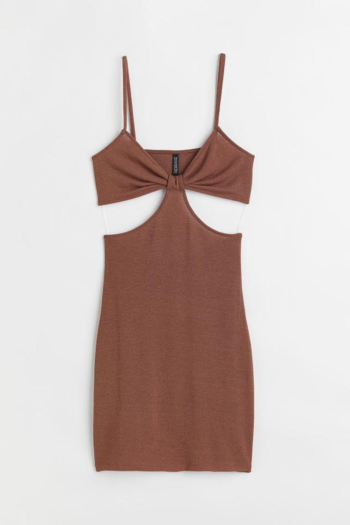 H & M - Cut-out Dress - Beige